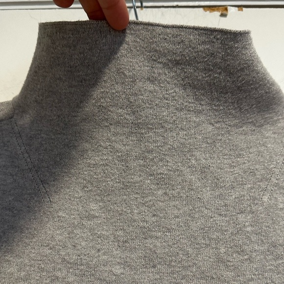 Aspen Women's Mock oversized Turtleneck Sweater. Chevron Pattern. and White. XL - Picture 8 of 14